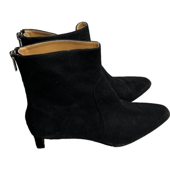 Madewell Womens $198 The Dimes Kitten Heel Boot Size 8.5 NR863 Suede Black - Picture 4 of 11